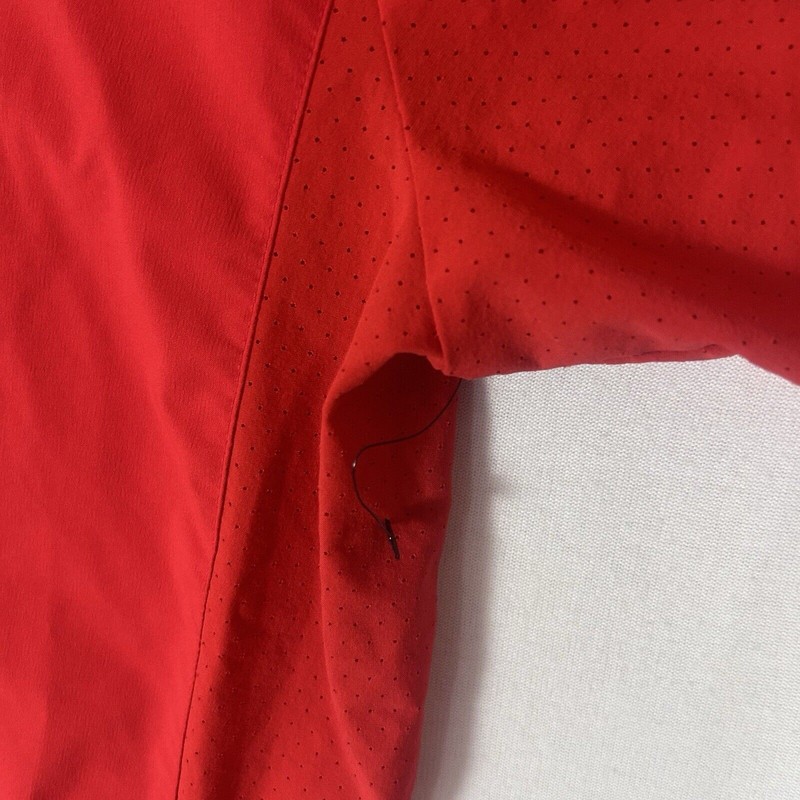 Nike Baseball Windbreaker Shirt Mens Large Red Short Sleeve Golf Activewear Top gallery