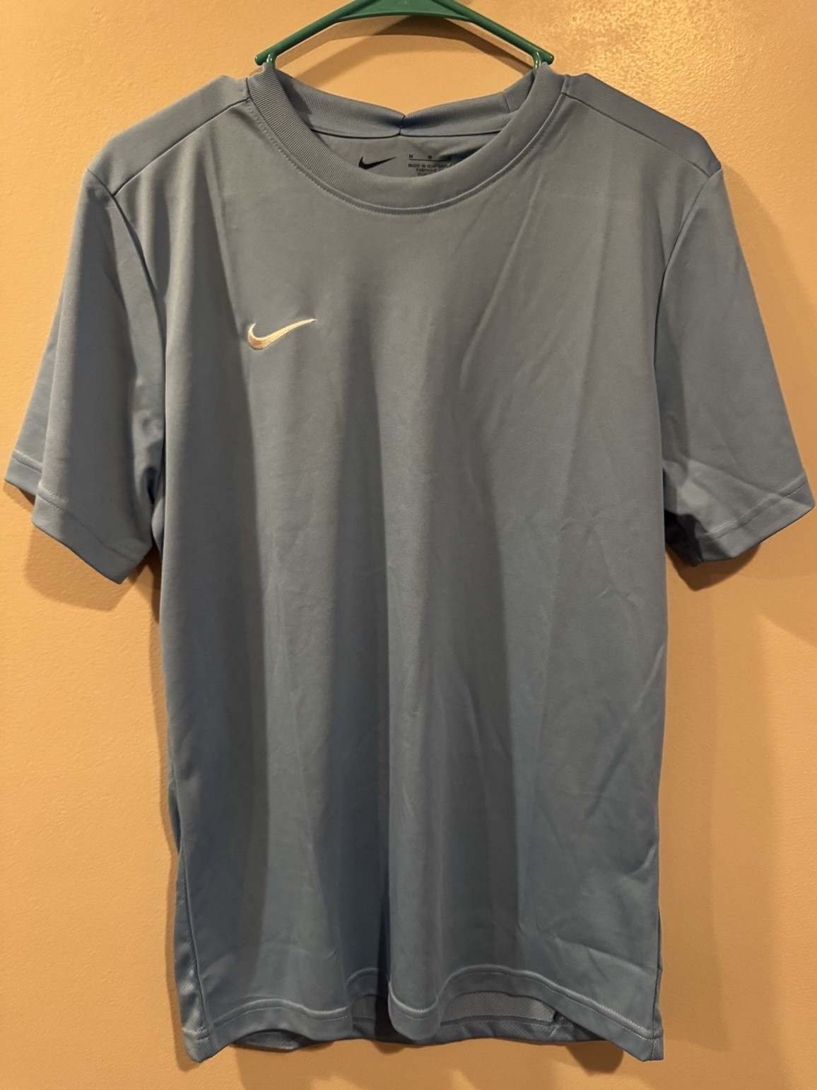 Nike Dri Fit Shirt - Mens M Light Blue - Athletic Training Soccer Tee NWT gallery