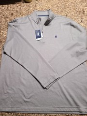IZOD 1/4 Zip Men’s Pullover Shirt Xlarge Long Sleeve Gray NWT