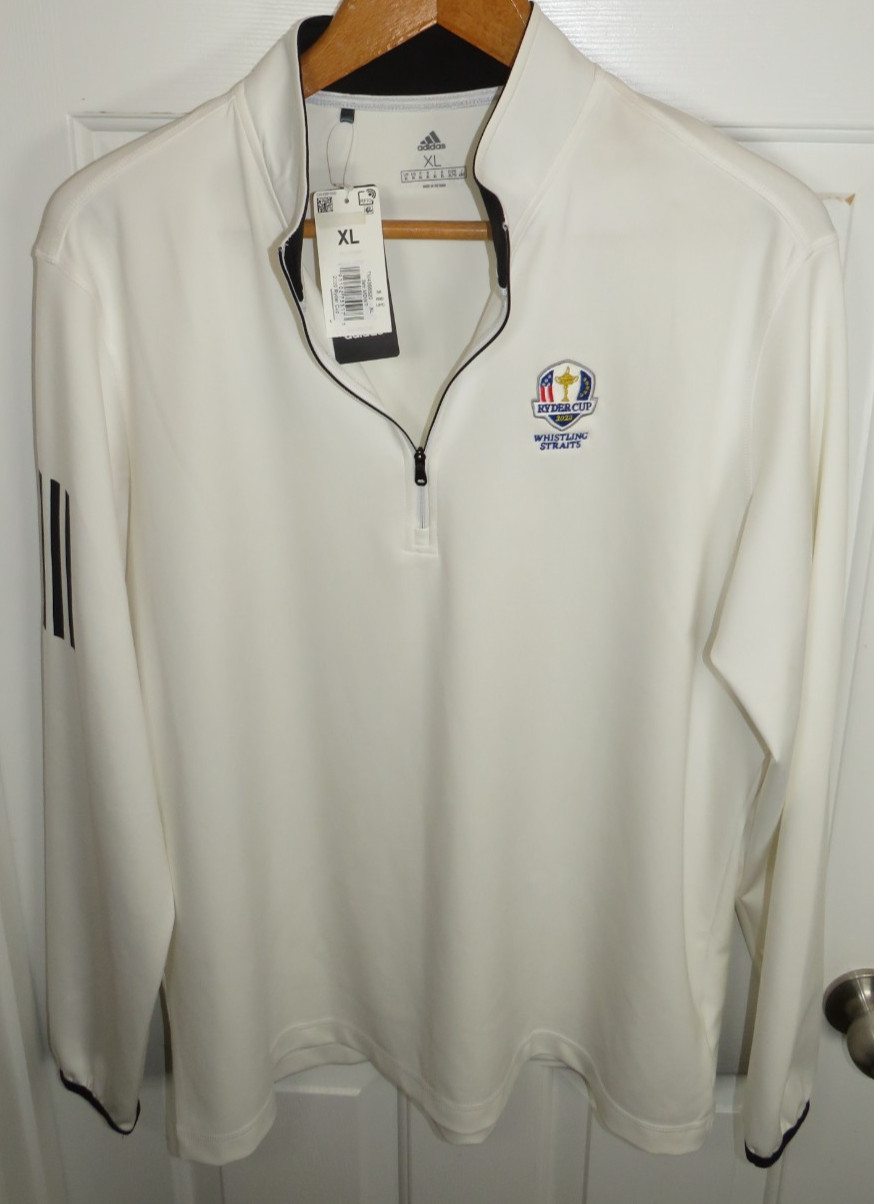 NWT Adidas Men XL 1/4 Zip Performance Pullover 2020 Ryder Cup Whistling Straits gallery