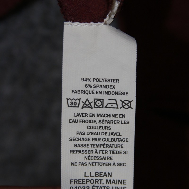 LL Bean Slighly Fitted Pullover Mock Neck Mens XL Tall Burgundy Quarter Zip gallery