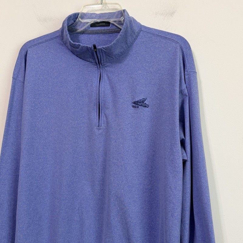 Turtleson Wallace Quarter Zip Mens Pullover L Blue 1922 Chickasaw Country Club gallery