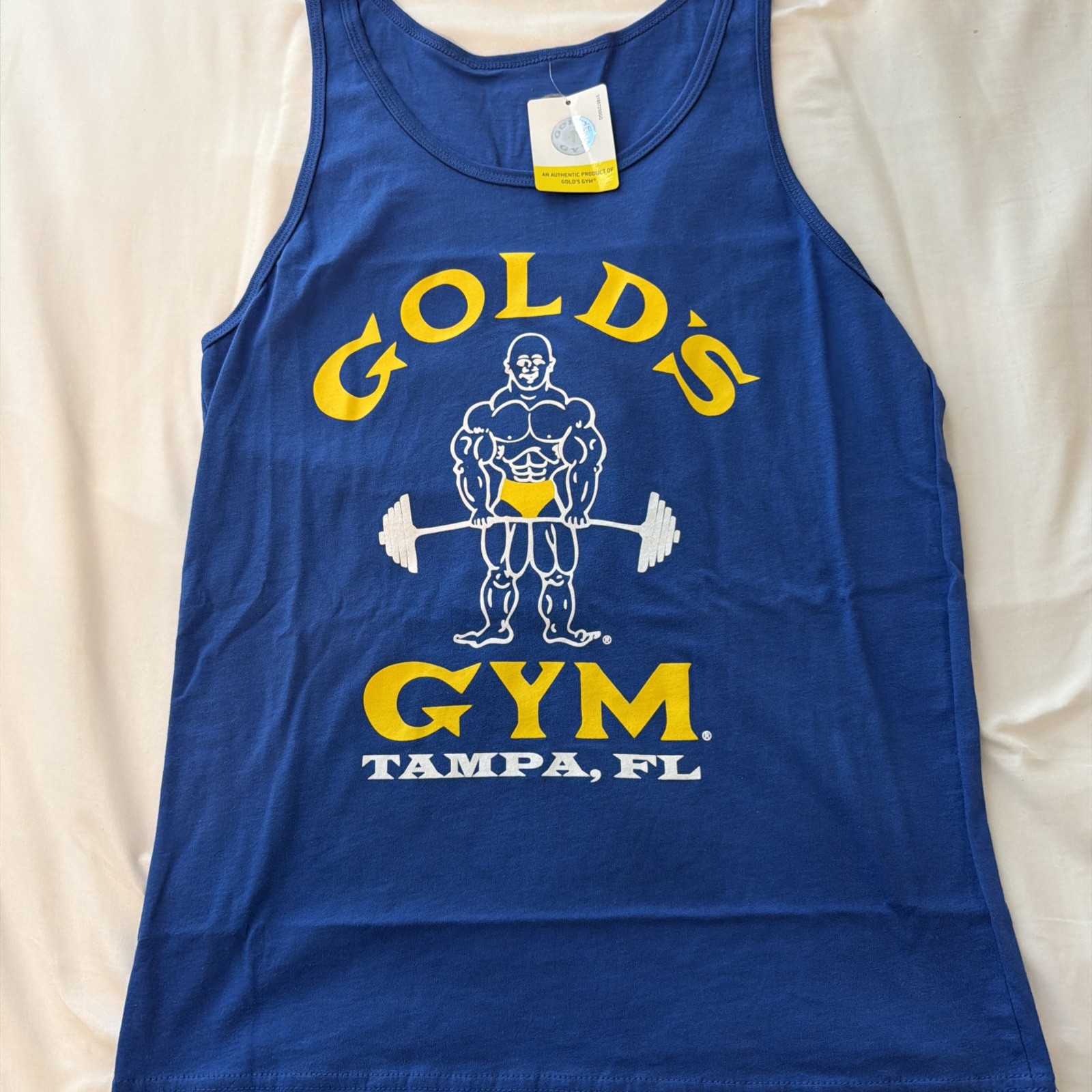 80s Style Authentic Vintage Gold’s Gym Tank Top Size Small 100% Cotton Tampa fl gallery