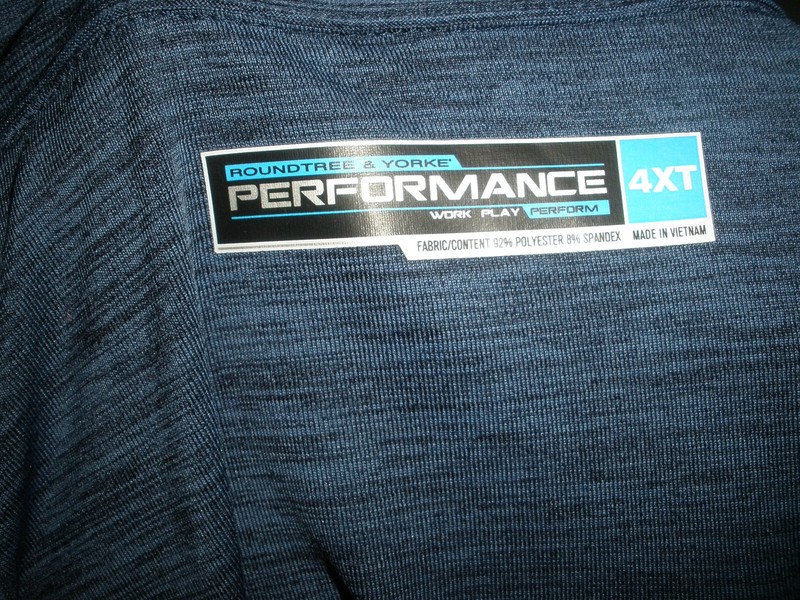 #1174 Roundtree & Yorke Performance Wicking SS Golf Polo Shirt Navy Blue 4XT gallery
