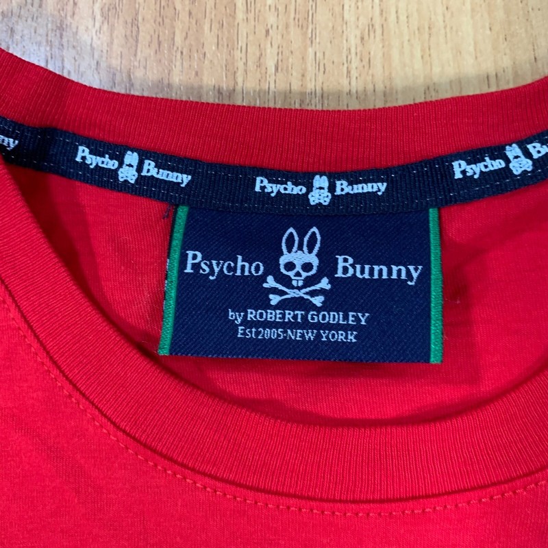 Psycho Bunny Shirt Mens Small Red Multicolor Rabbits Logo Short Sleeves Tee gallery