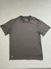 Eddie Bauer FreeDry Performance T Shirt Gray Short Sleeve Men’s Medium