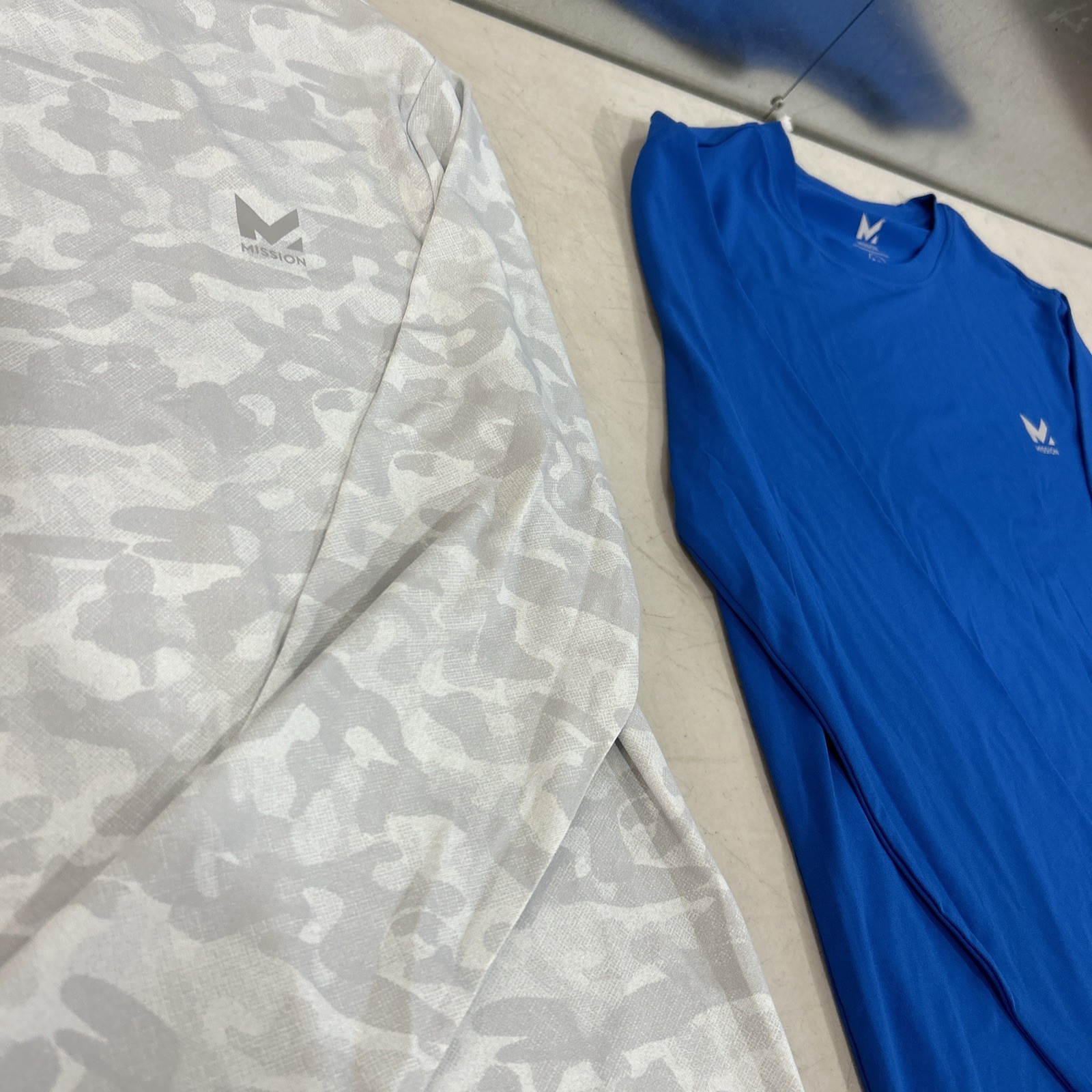 Two MISSION Cooling Performance Shirts Long Sleeve UPF 50+ Unisex S/M gallery