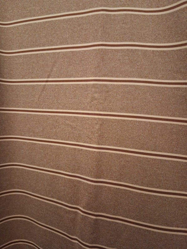 NWT Michel Rouen Men's Performance Polo Golf Shirt. Brown Stripe, Size 3XL. gallery