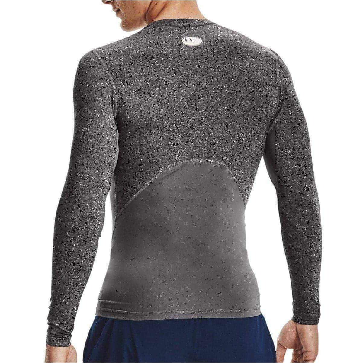 Under Armour Heatgear Armour Mens Compression Top Grey Long Sleeve Gym Excerise gallery