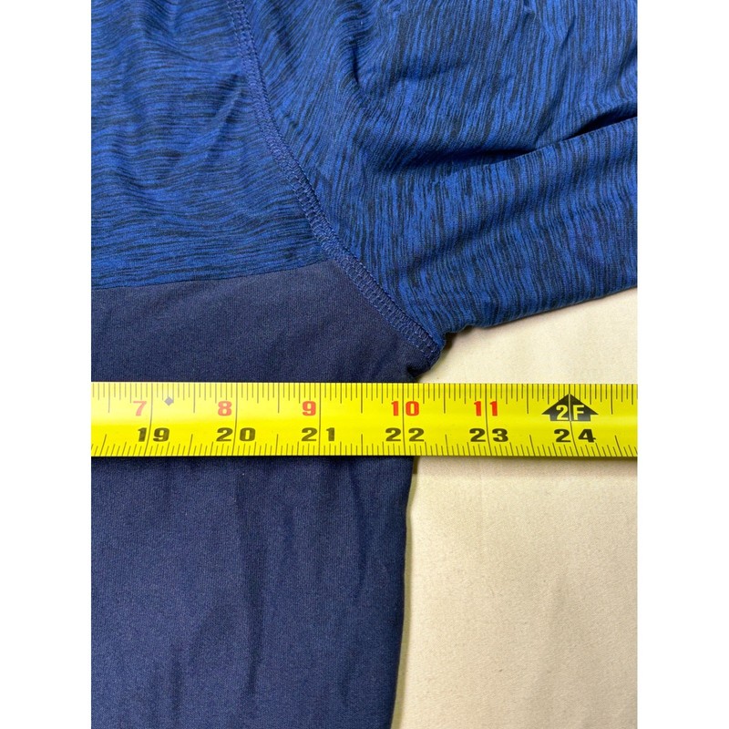 NWT GapFit Men Active Half Zip Pullover Sweater Heather Blue XL Polyester gallery