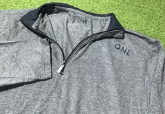 Delta One Airlines 1/4 Zip Pullover Sweater Men’s L/XL Gray Long Sleeve Employee