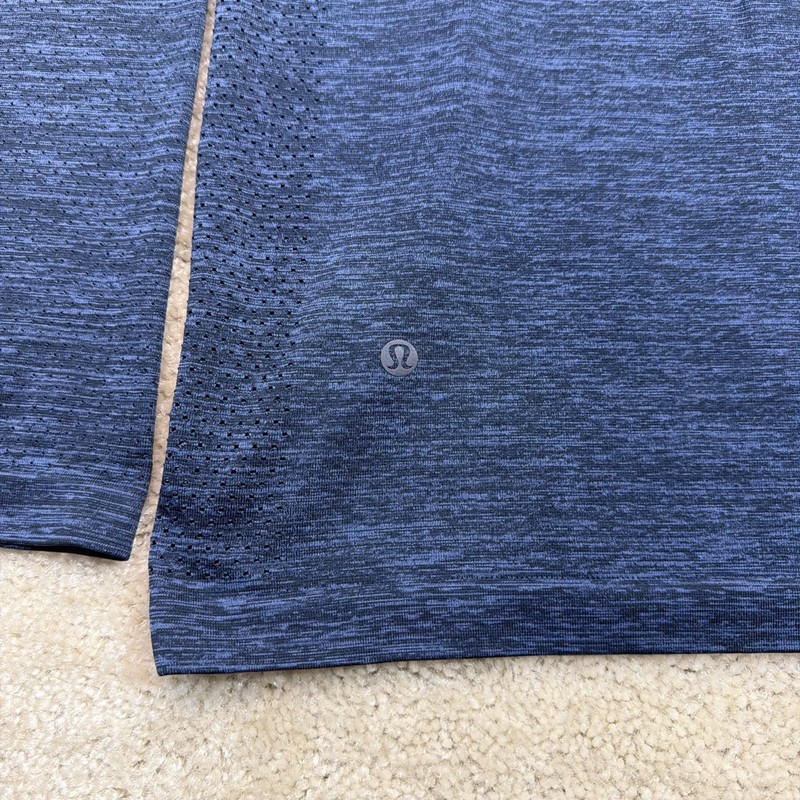 Lululemon Quarter Zip Mens Medium Blue McAurthor Golf Club Perfomance Pullover gallery