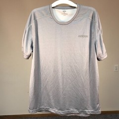 Adidas T Shirt Mens XL Gray Authentic Climate Essentials Tech Loose Fit Tee