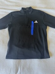 Adidas Men’s Quarter Zip Pullover Black Large | Athletic Golf Style Activewear
