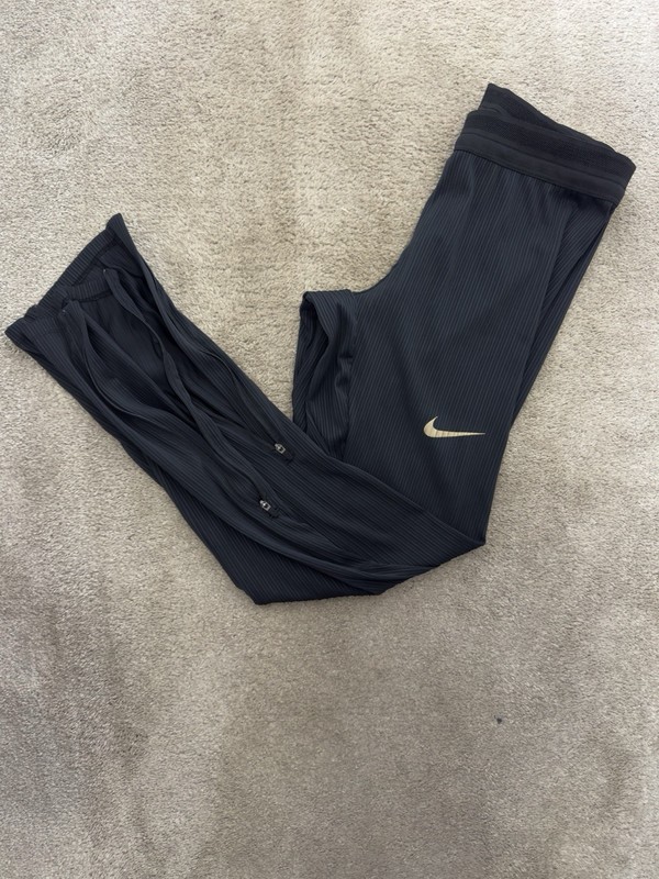 Nike Pro Elite Official Track Field Blk Gold Tights CI1027-000 RARE Made in USA gallery