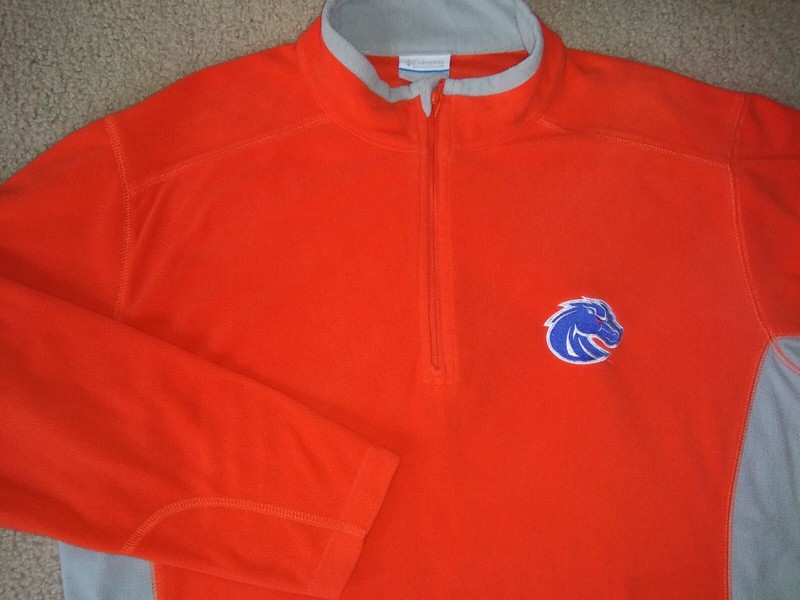 Boise State University Broncos Men's BSU Orange Columbia Jersey Hiking Fleece LG gallery