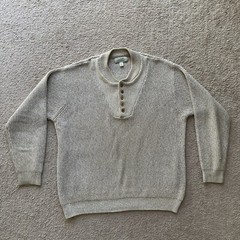 Cabela’s Sweater Mens Large Reg Round Neck Long Sleeve Tight Knit Tan