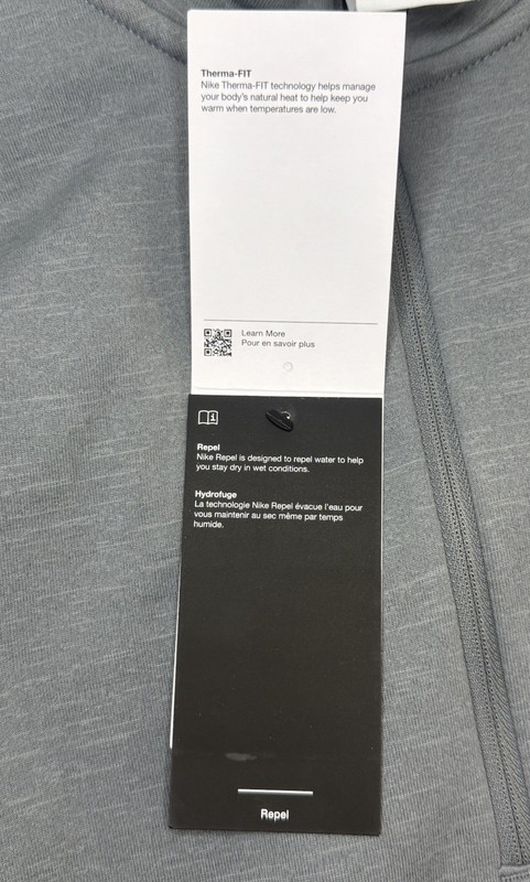 Nike Sweater Mens Small Gray Running Pullover 1/2 Zip Therma-Fit Element Repel gallery