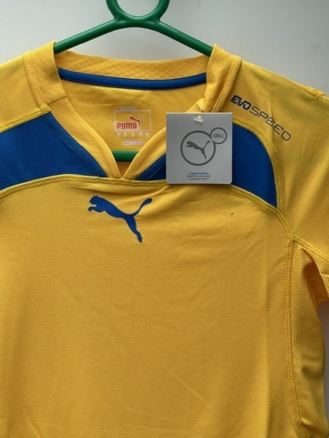 Men's Puma Evospeed Training Polyester Football/Gym Yellow T-Shirt P5 RRP £29.99 gallery