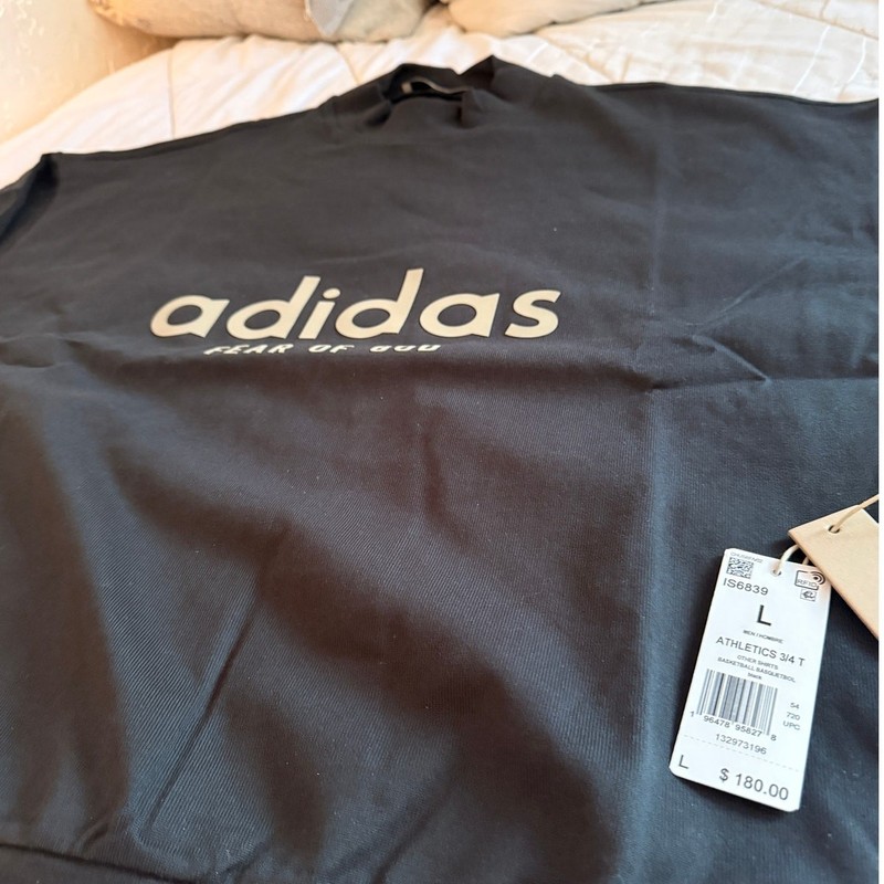 adidas x Fear of God Athletics Heavy Jersey 3/4 Mock Tee 'Black' IS6839 gallery