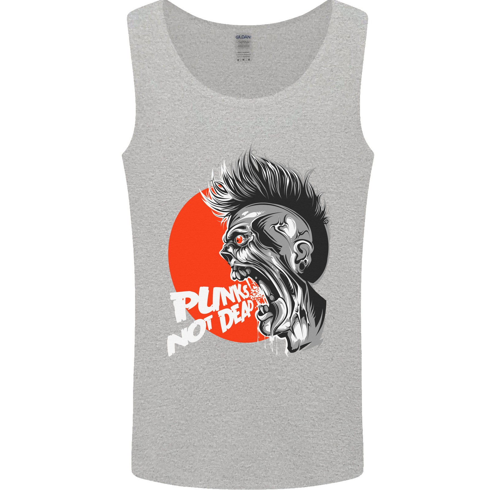 Punks Not Dead Rock Music Skull Mens Vest Tank Top gallery