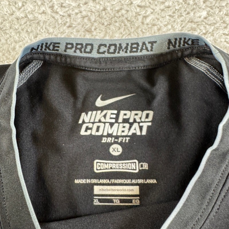 Nike Pro Combat Stretch Thermal Long Sleeve Shirt Black Dri-Fit Compression XL gallery