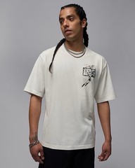 Brooklyn Oversized Graphic Mens Short Sleeve Shirt (Sail/Off Noir)