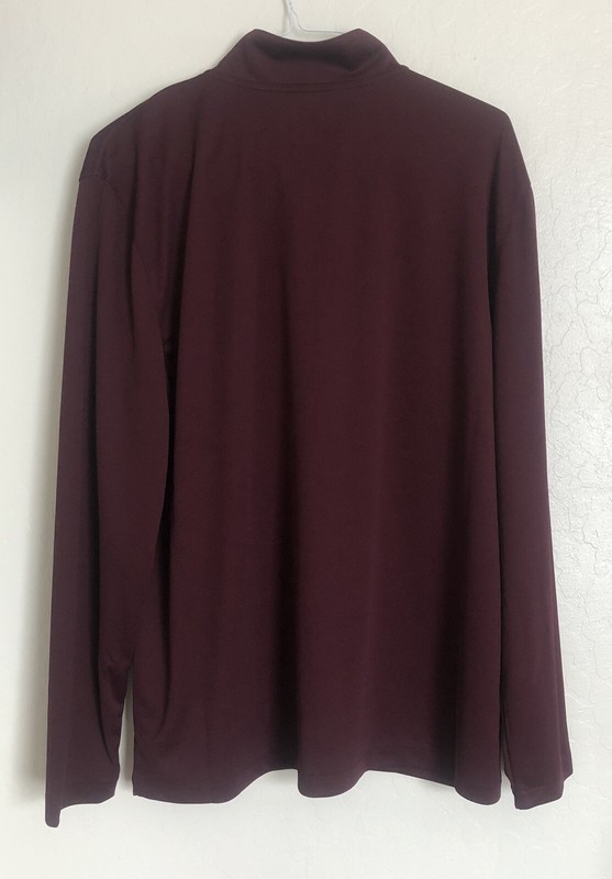 Izod 1/4 Zip Pullover Long Sleeve Golf Shirt Men's Size XL Velvet Maroon NWT gallery