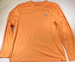The American Outdoorsman Men’s Long Sleeve Crew Neck Pullover Orange L Poly
