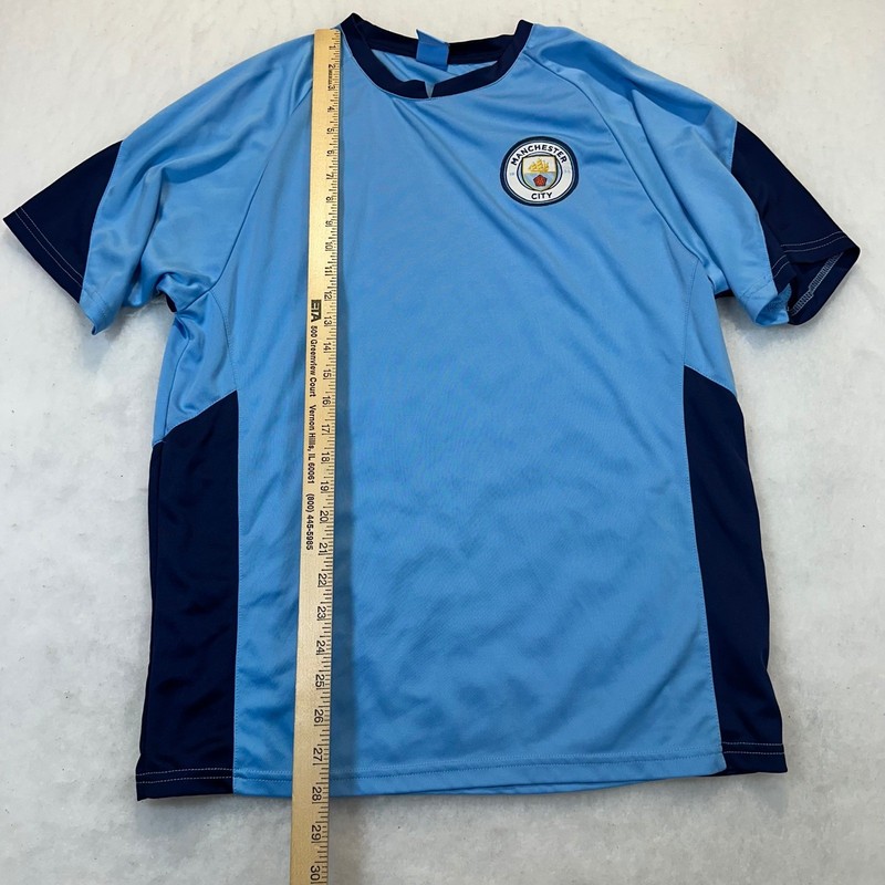Icon Sports Manchester City Soccer Jersey Mens Large Blue Sporty Gorpcore Tee gallery