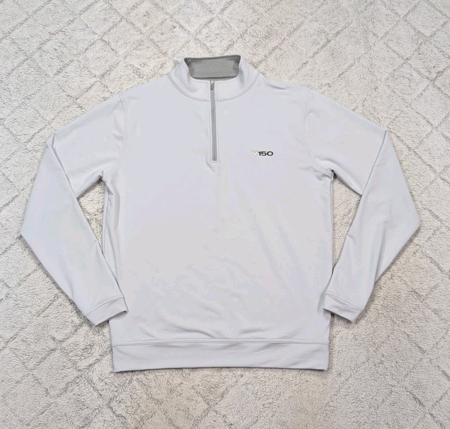 Peter Millar Jacket Mens S Gray Perth Performance ¼ Zip Pullover Vanderbilt V150