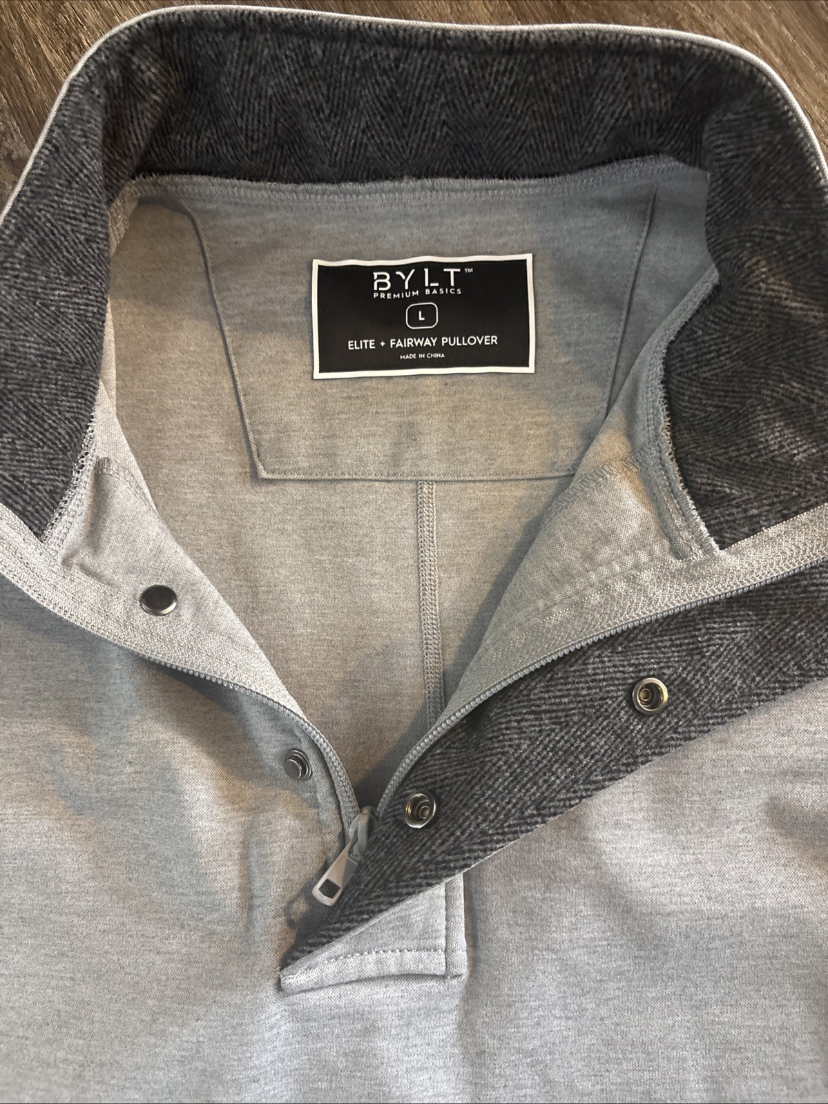 BYLT Elite+ Fairway Drop-Cut Pullover Heather Gray Men’s Large gallery