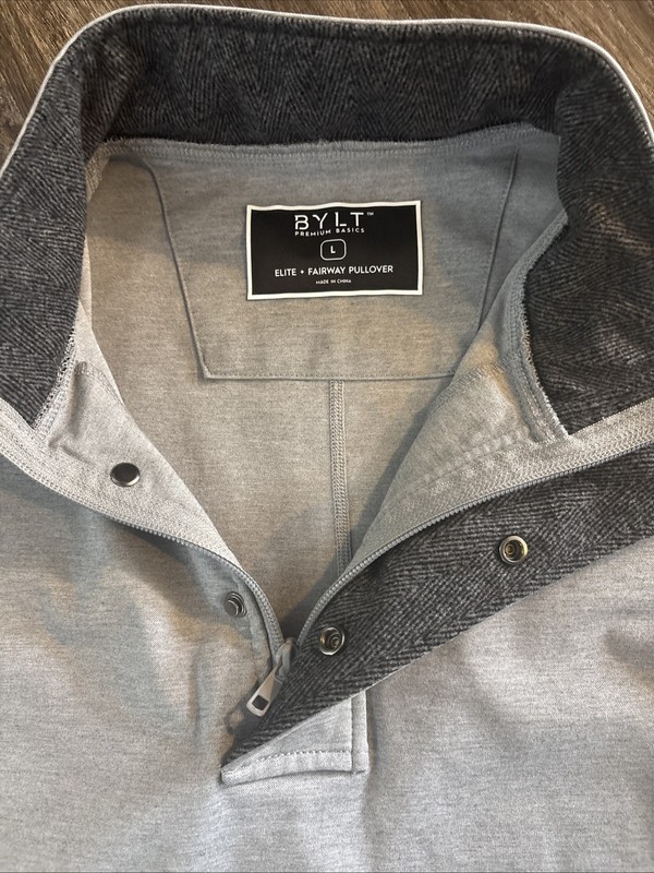 BYLT Elite+ Fairway Drop-Cut Pullover Heather Gray Men’s Large gallery