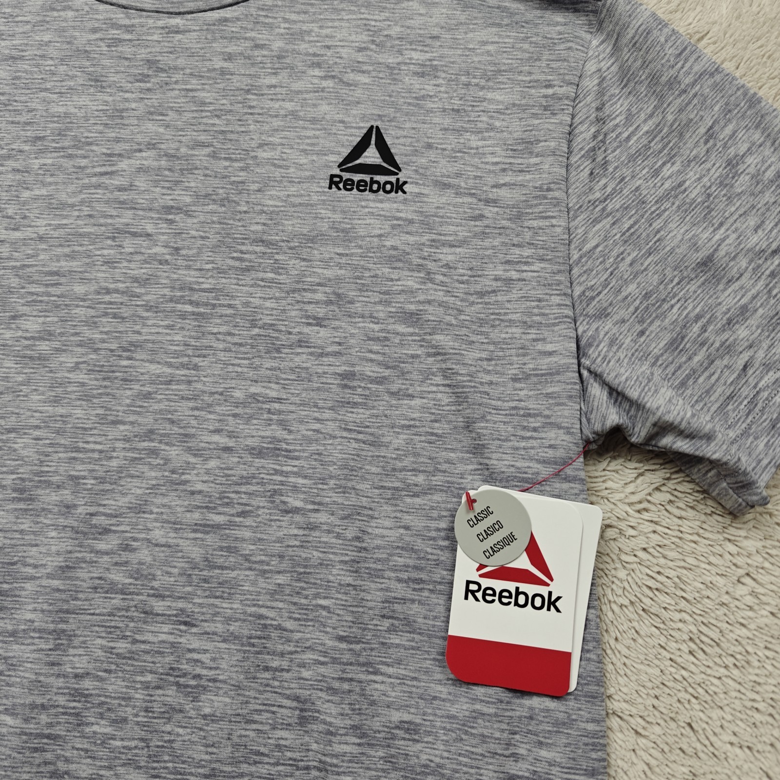 Reebok Delta Core Performance T-Shirt Men's S Golf Tennis Classic Fit Gray NWT gallery