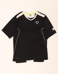 Nike Mens Graphic T-Shirt Top UK 36/38 Small Black Colourblock Polyester DY05