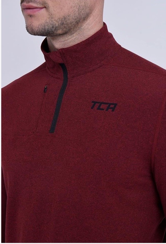 TCA Men's Fusion Pro Quickdry Long Sleeve Half Zip Running Shirt gallery