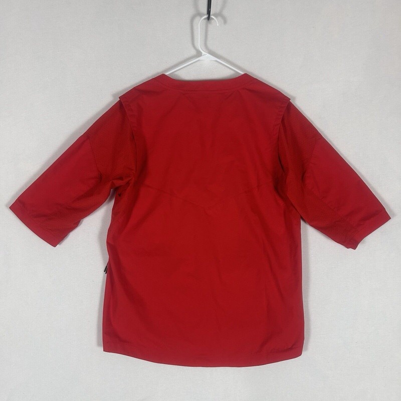 Nike Baseball Windbreaker Shirt Mens Large Red Short Sleeve Golf Activewear Top gallery
