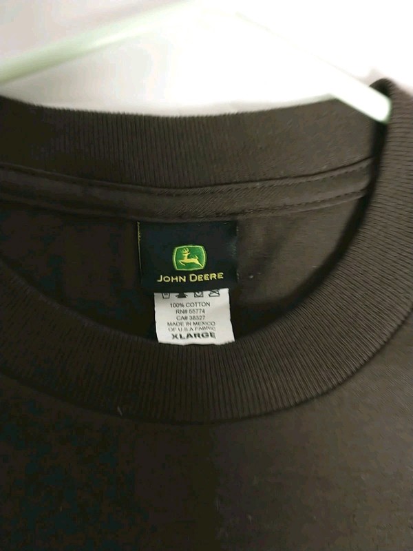 John Deere Shirt Size XL BROWN Short Sleeve Logo Save a Horse Ride A Tractor gallery