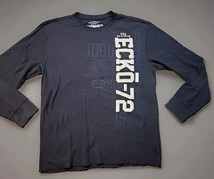 Ecko-72 Logo Ecko Unltd Division East All City Blue Thermal Shirt Mens XL