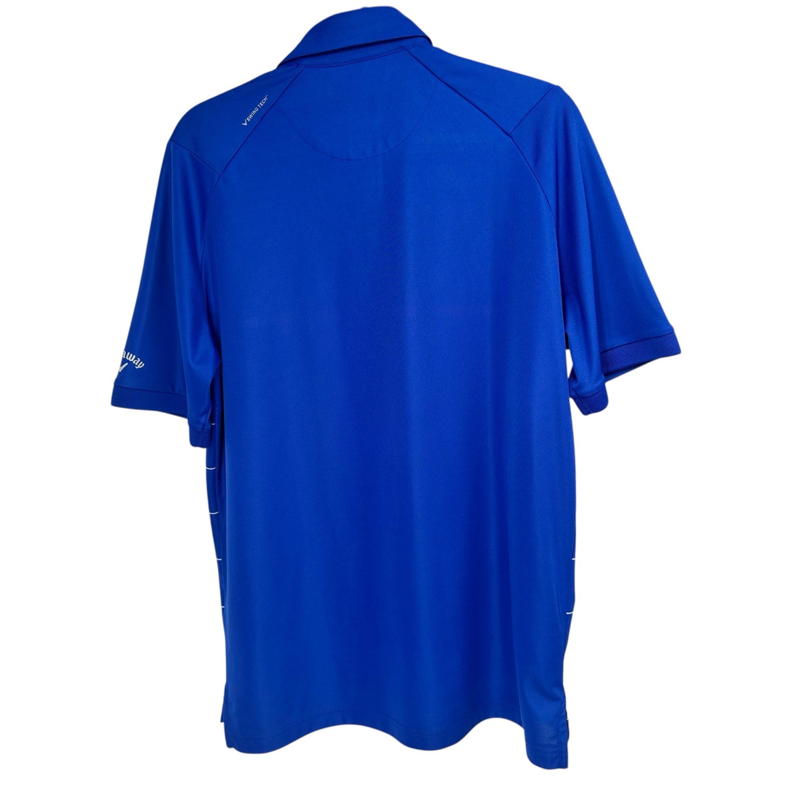 Callaway Swing Tech Blue Striped Golf Polo Shirt Medium gallery
