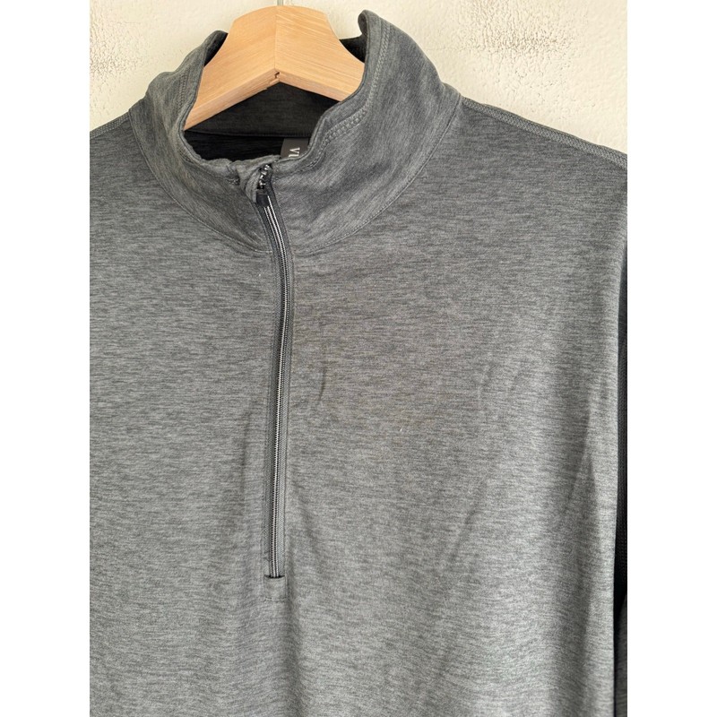 NWT Vuori Ease Performance Half Zip 2.0 Pullover Mens Large Gray gallery