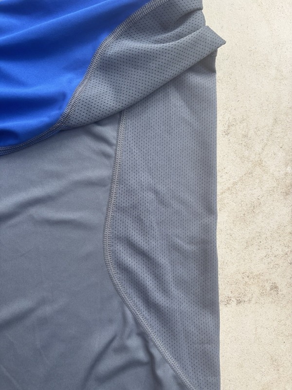 Nike Pro Combat Dri-FIT Shirt Mens Large Gray And Blue Long Sleeve Fitted gallery