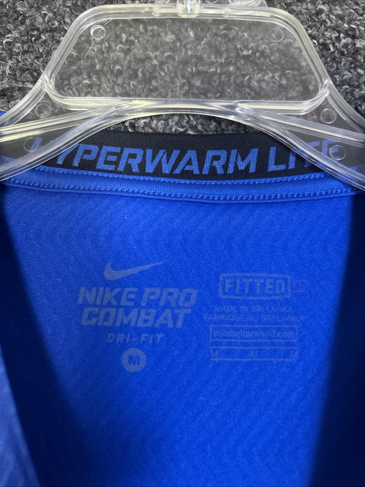 Nike Pro Men’s Size Medium Bright Blue Compression Thermal Athletic Long Sleeve gallery