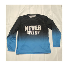 Men’s Black Blue Colorblock Motivational Long Sleeve Activewear Top Polyester