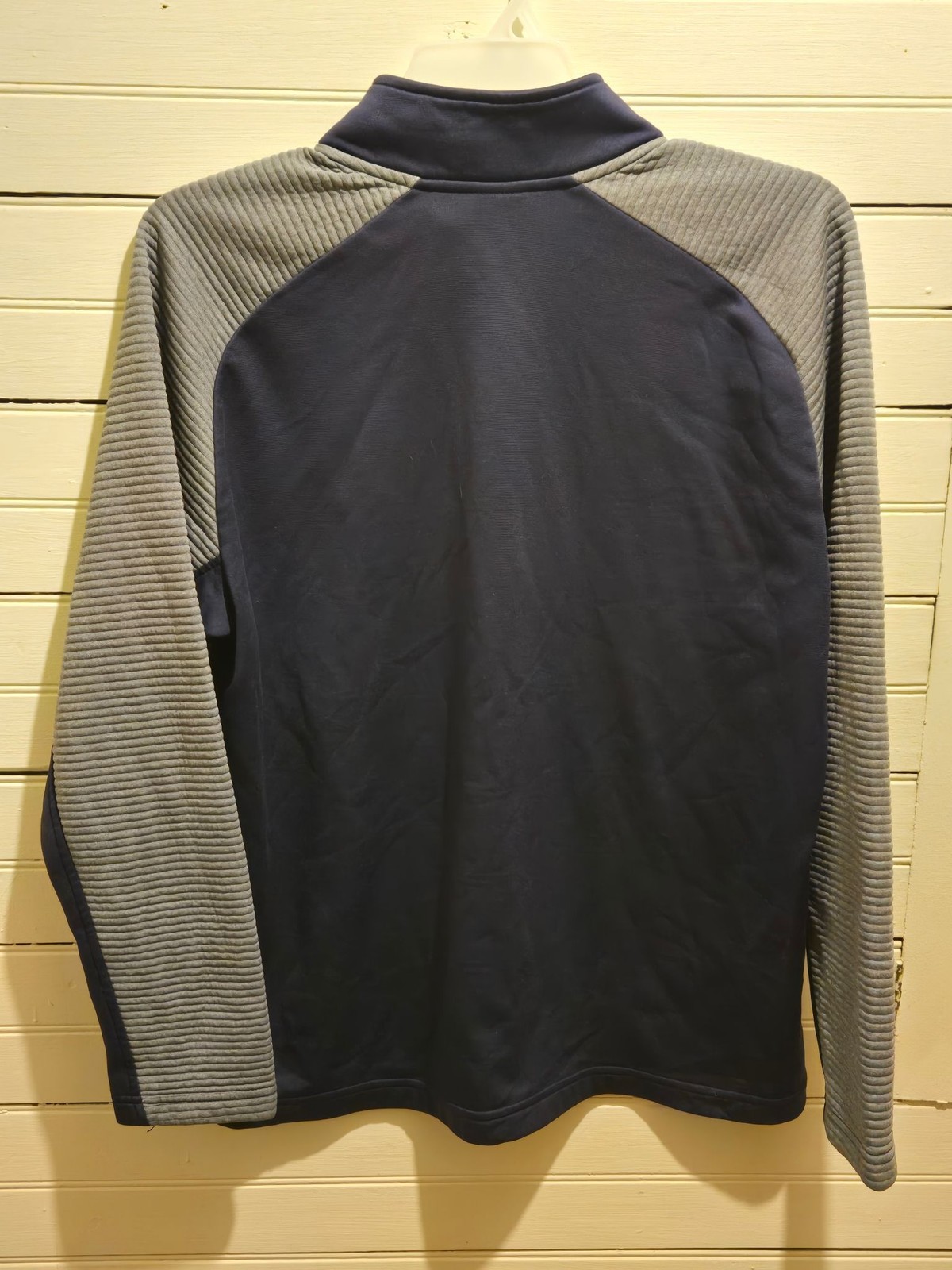 Rivalry Threads 91 Pullover Mens L Navy Gray Quarter Zip Athletic Top Logo gallery