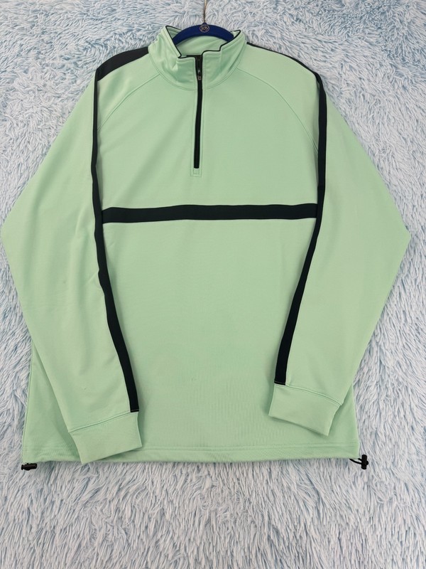 Dunning Golf Pullover Men’s Large L Green 1/4 Zip Polyester Spandex Athletic gallery