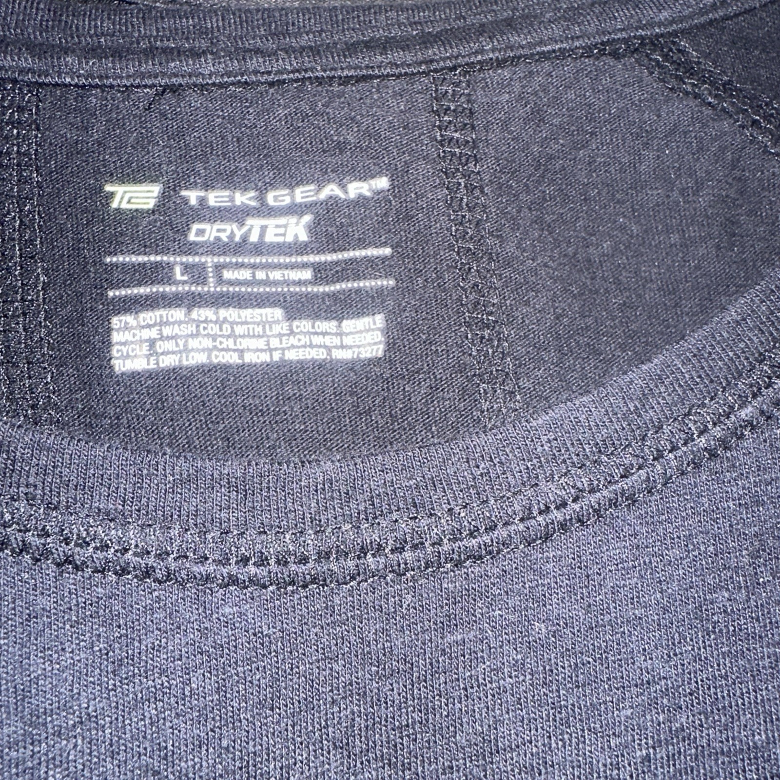 TEK GEAR DRY TEK Women's Black Long Sleeve T-Shirt With Thumb Holes Size L gallery