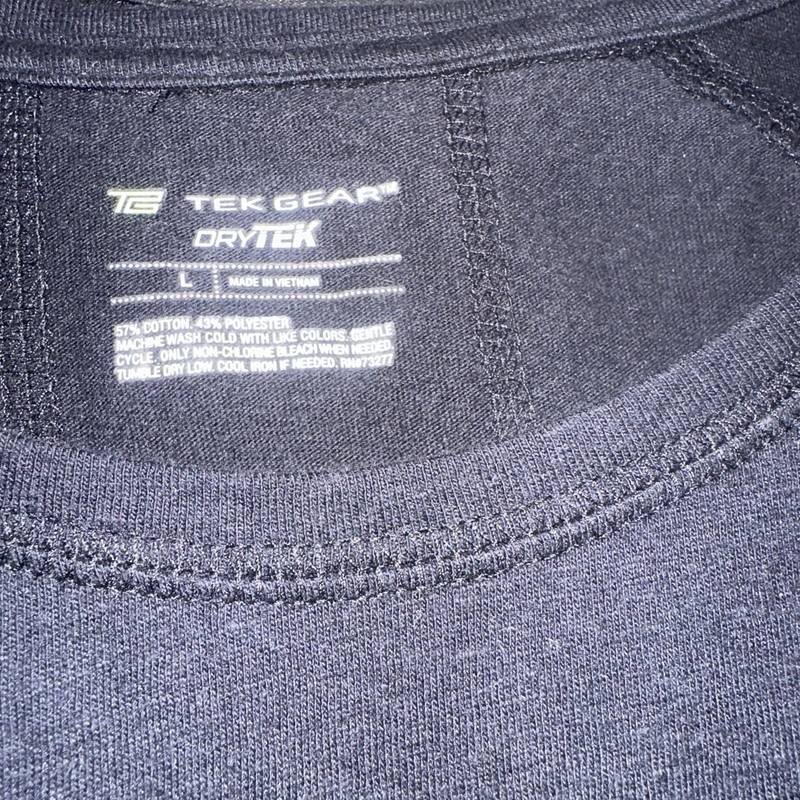 TEK GEAR DRY TEK Women's Black Long Sleeve T-Shirt With Thumb Holes Size L gallery