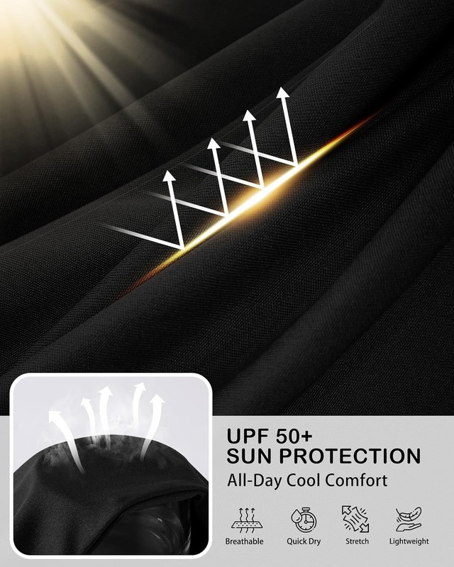 Men's Big and Tall UPF 50 Long Sleeve Cooling Shirts UV Sun Protection Clothing gallery