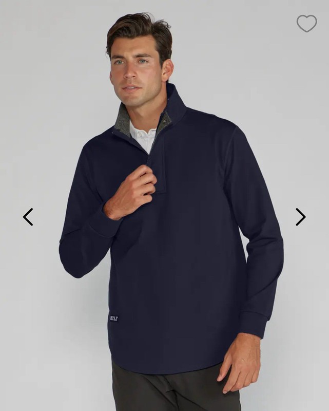 BYLT Elite+ Fairway Quarter Zip Pullover Navy Men's Medium Golf Performance gallery
